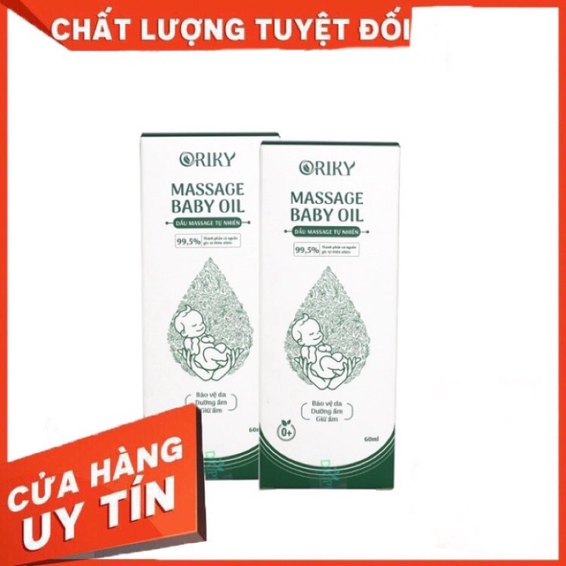 Combo 2 chai Dầu massage cho bé Oriky 60ml