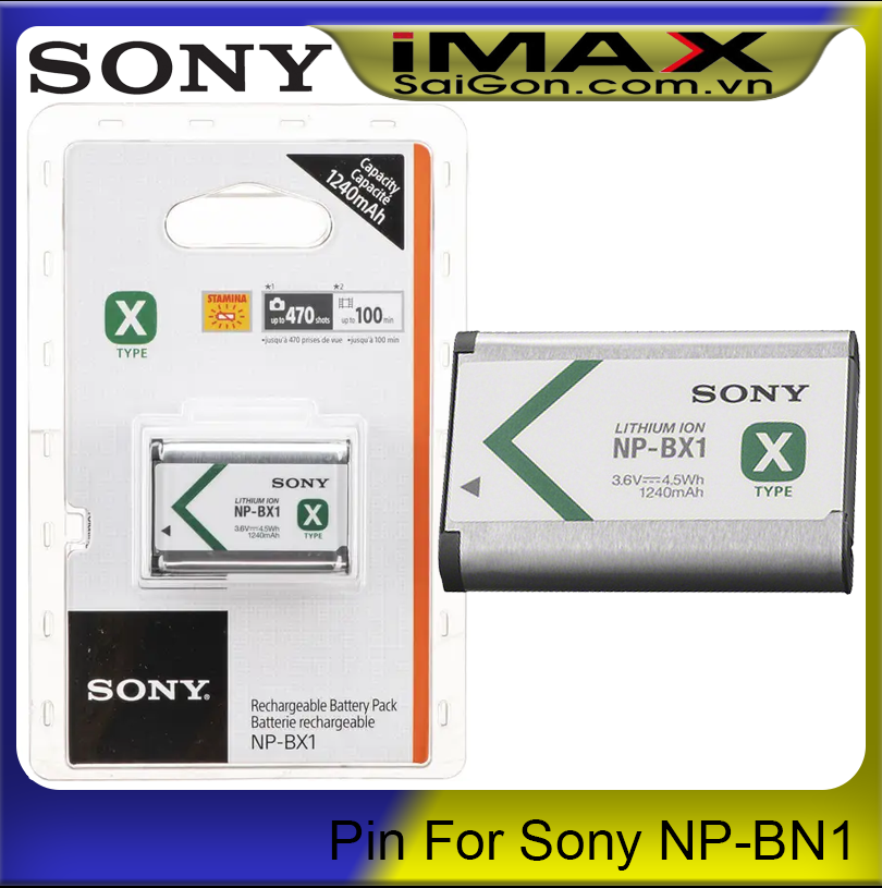 Pin thay thế pin máy ảnh cho Sony NP-BX1