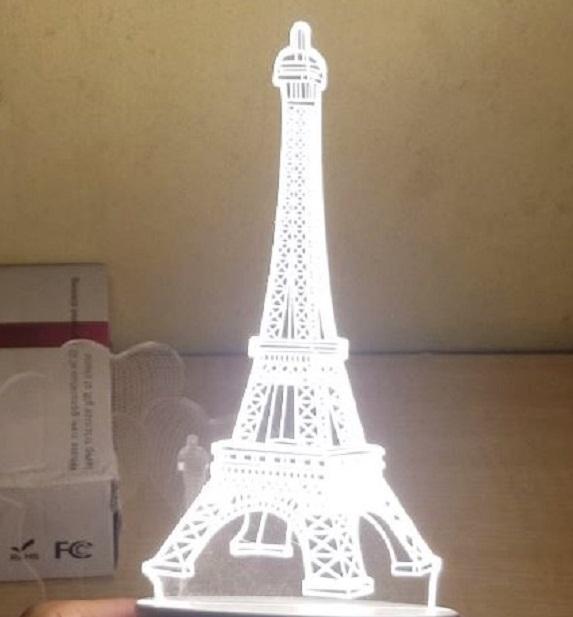 Đèn ngủ 3D trang trí hình tháp Eiffel