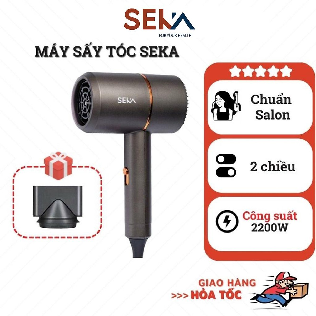 MÁY SẤY TÓC SEKA CÔNG XUẤT 2200W