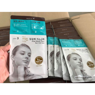 Chính hãng Rẻ vô đối- (Hàn Quốc) Tách lẻ 1 miếng Mặt Nạ Tinh Chất Tế Bào Gốc Thực Vật The Rucy IQueen 3in1 Aloe Mask Pack thumbnail