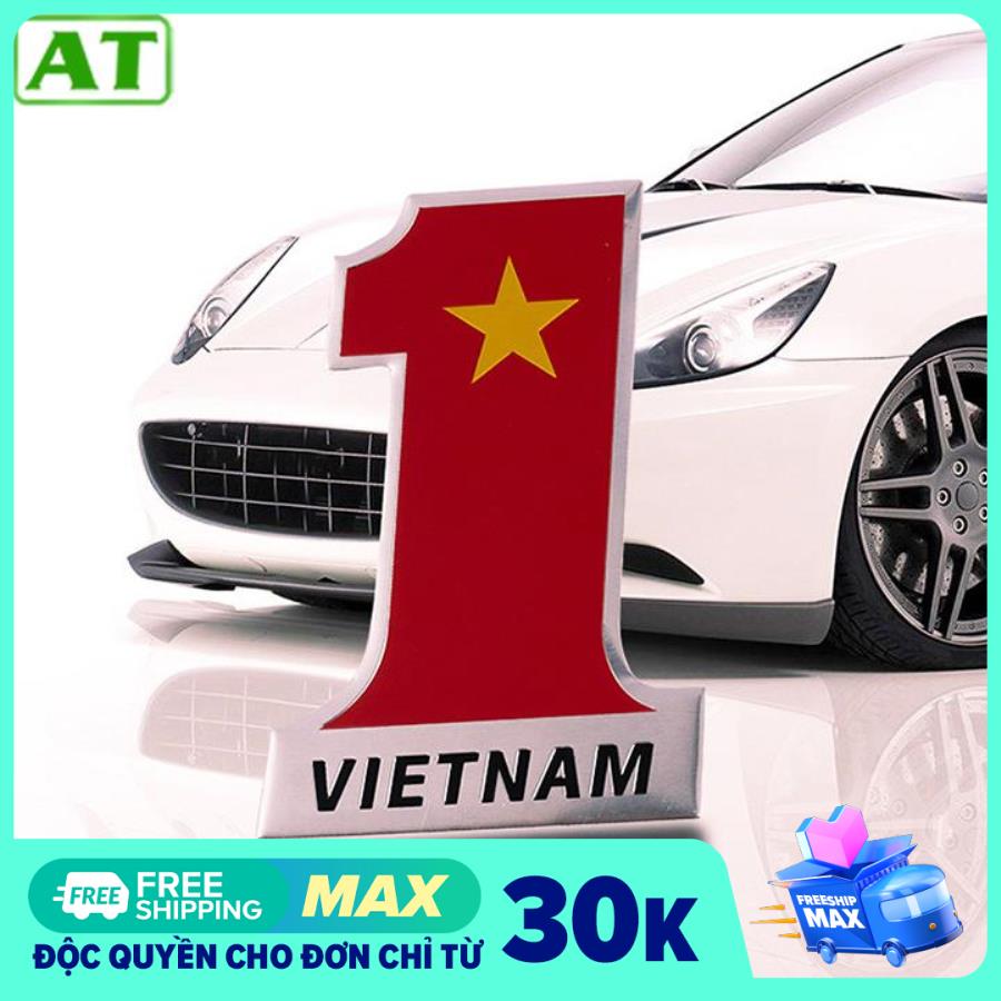 Logo Biểu Tượng Cờ Việt Nam Số 1 Hợp Kim Không Gỉ Trang Trí Ô Tô Xe Hơi
