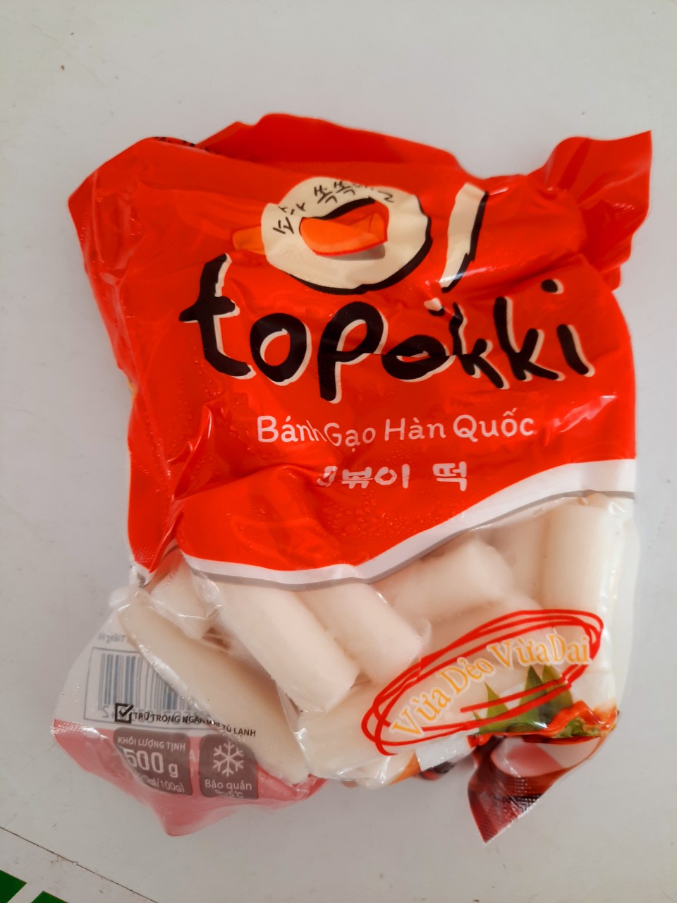 500g bánh gạo tokbokki Hàn Quốc truyền thống dạng thỏi