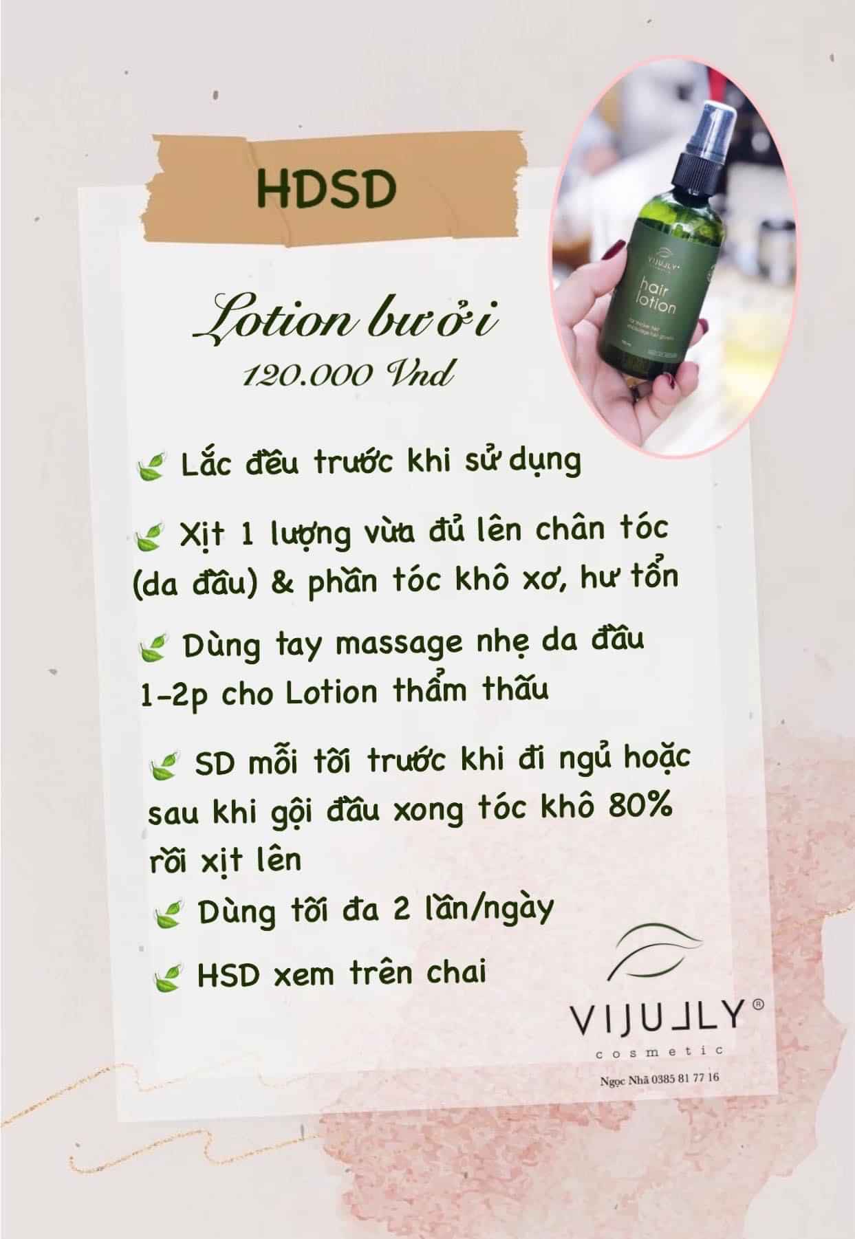 Tinh Dầu Bưởi ViJully Ngăn Rụng Tóc