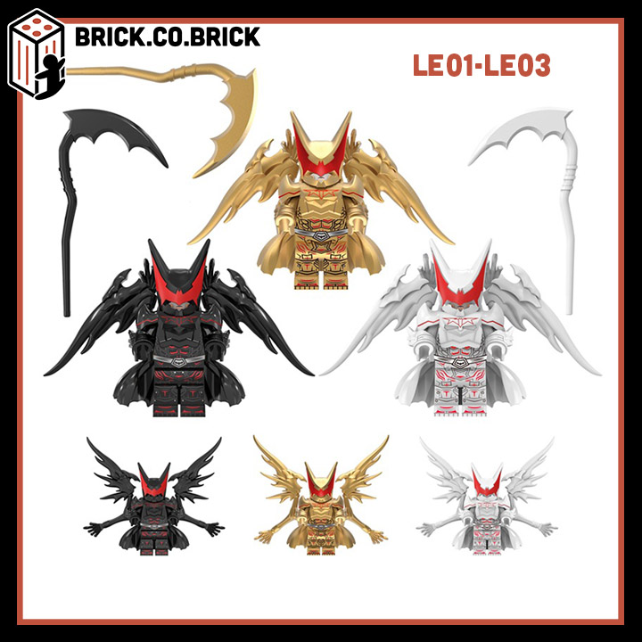 DC Super heroes Minifigures Hellbat Mô hình  Lắp ráp Nhân vật Siêu anh hùng Người Dơi Địa ngục LE01-LE03