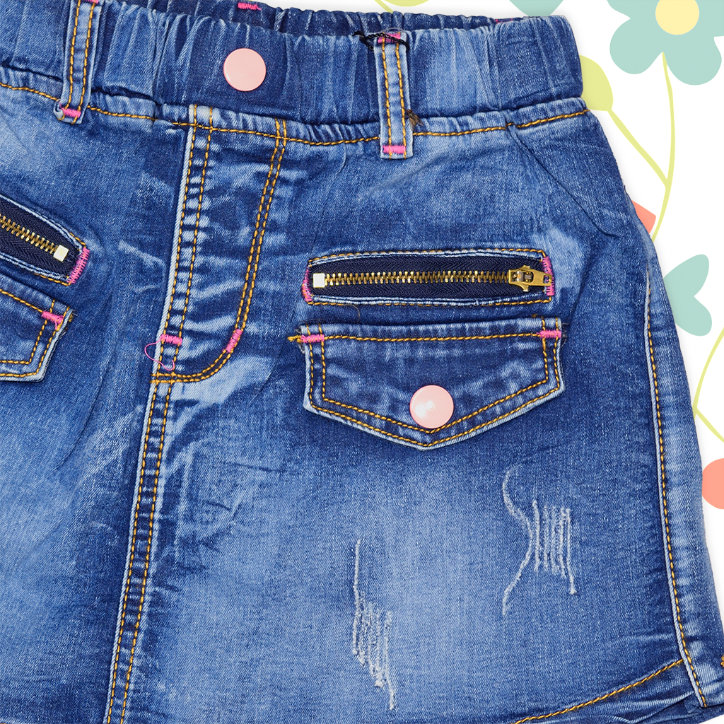 Quần váy jean thun cho bé gái size cồ