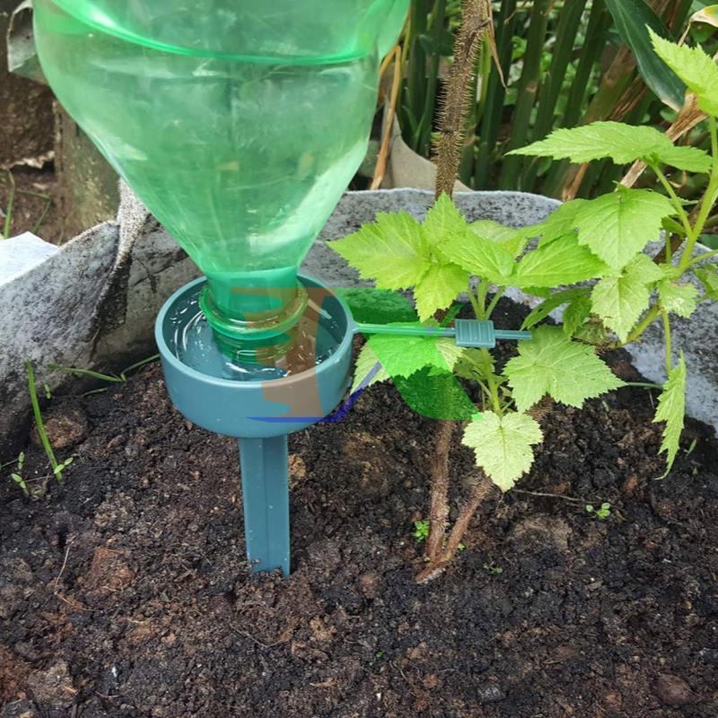 Set 10 Rod plug drip irrigation fitting up bottle plastic c-03, watering device automatic drip, Rod watering drip tree landscape