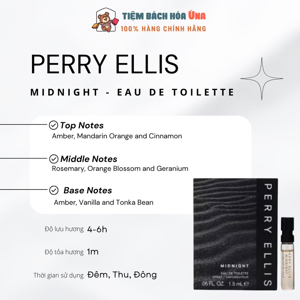 Vial, mẫu thử nước hoa nam perry ellis