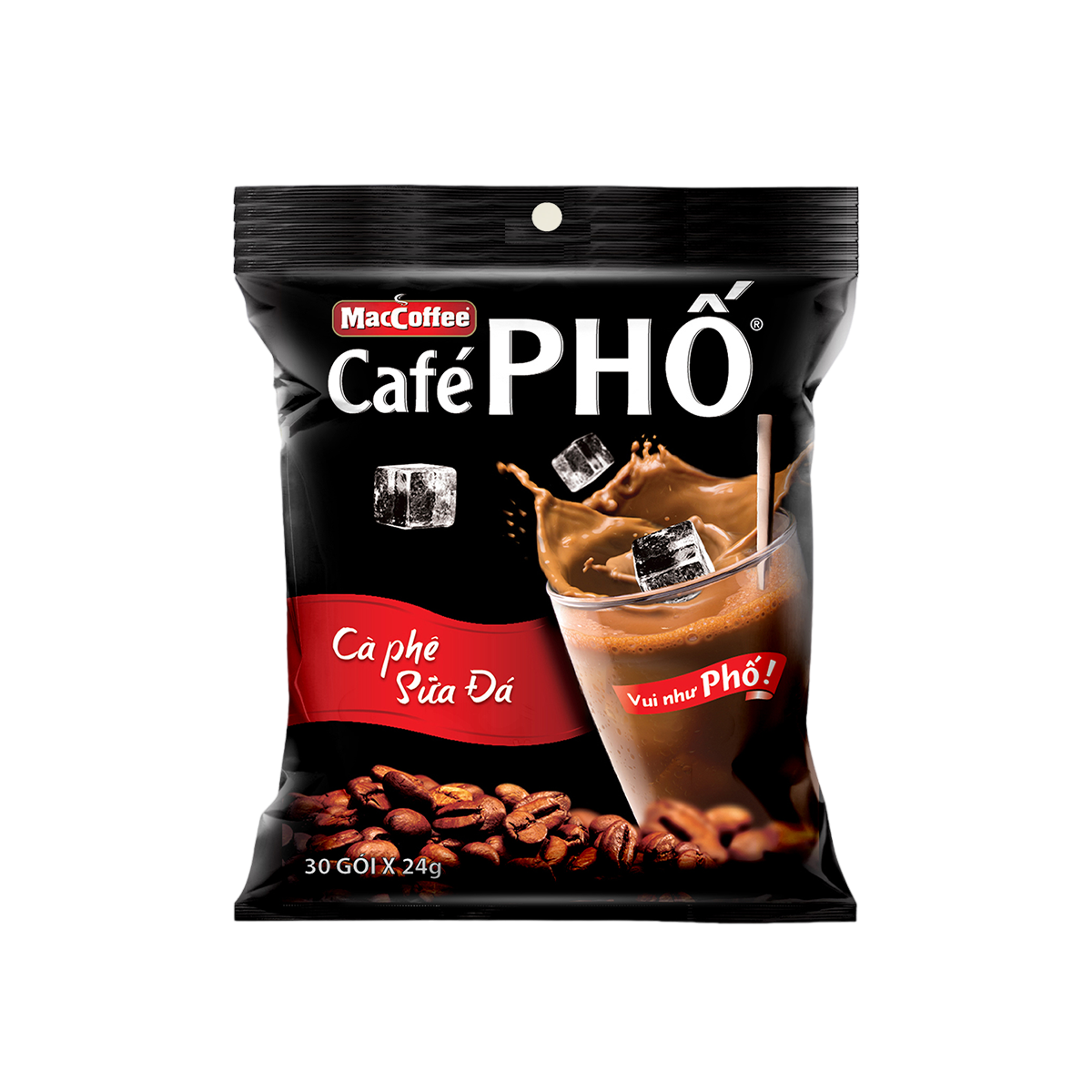Cafe Phố sữa bịch (30 gói x 24g) Date 2025