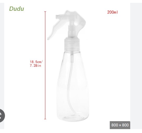 Bình xịt màu trắng 200ml.