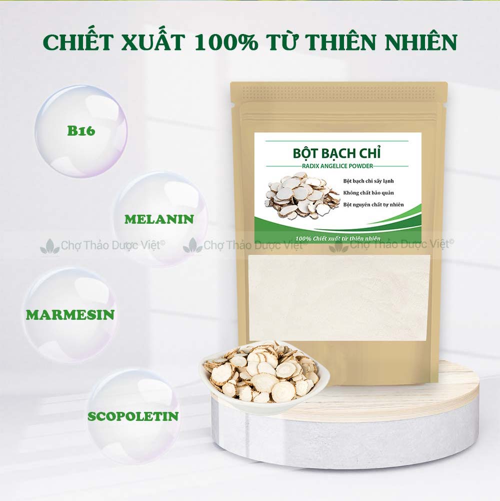 Bột bạch chỉ nguyên chất 1kg, khô, thơm, bột đắp mặt trắng da, giảm mụn, mờ thâm nám