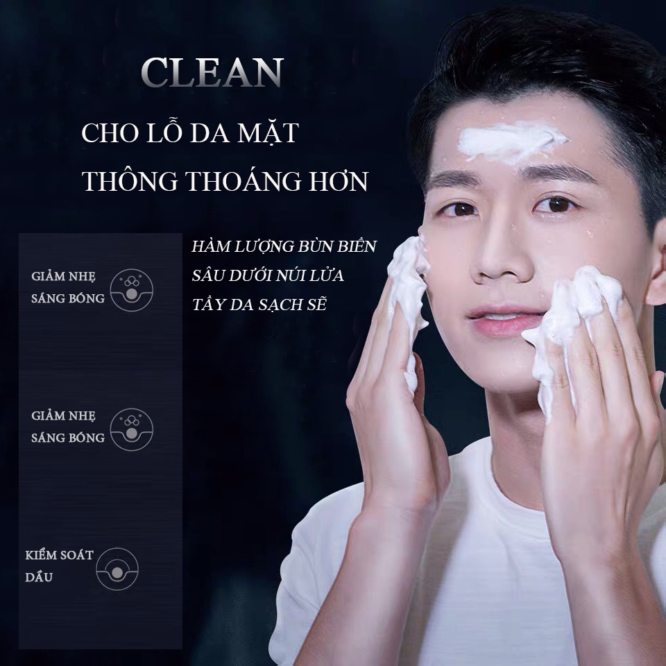 Sữa Rửa Mặt Ngừa Mụn Cho Nam Ice Mud BLUEMAN Chính Hãng - Làm Sạch & Sáng Da