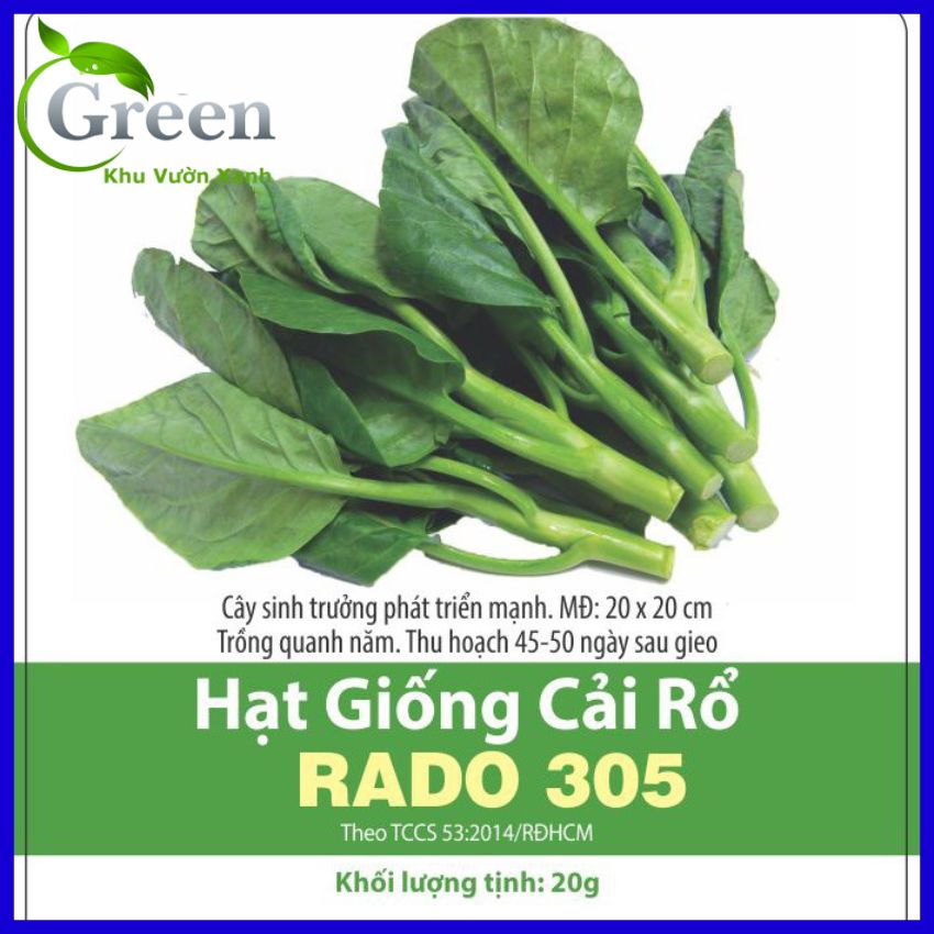 Hạt Giống Rau Cải Rổ Thái Lan (Gói 5 gam ~ 500 hạt) Nảy Mầm Tốt, Dễ Trồng Tại Nhà