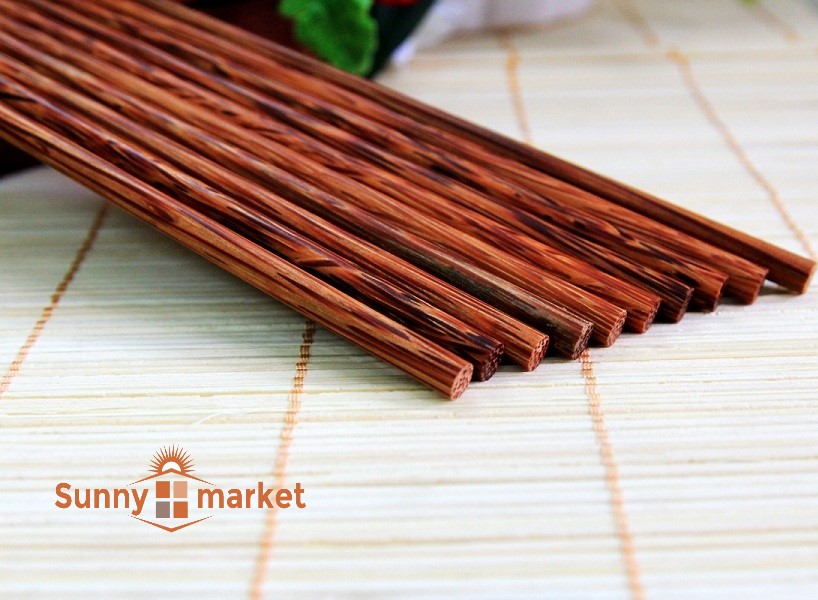 Bộ 10 đôi đũa gỗ dừa cao cấp Đũa ăn bằng dừa đũa dừa