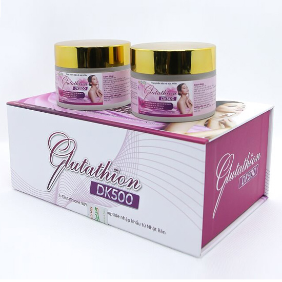 VIÊN UỐNG TĂNG CƯỜNG GLUTATHION DK500 – HỖ TRỢ CHỐNG LÃO HÓA DA, GIÚP SÁNG MỊN DA HỘP 2 LỌ x 15 VIÊN
