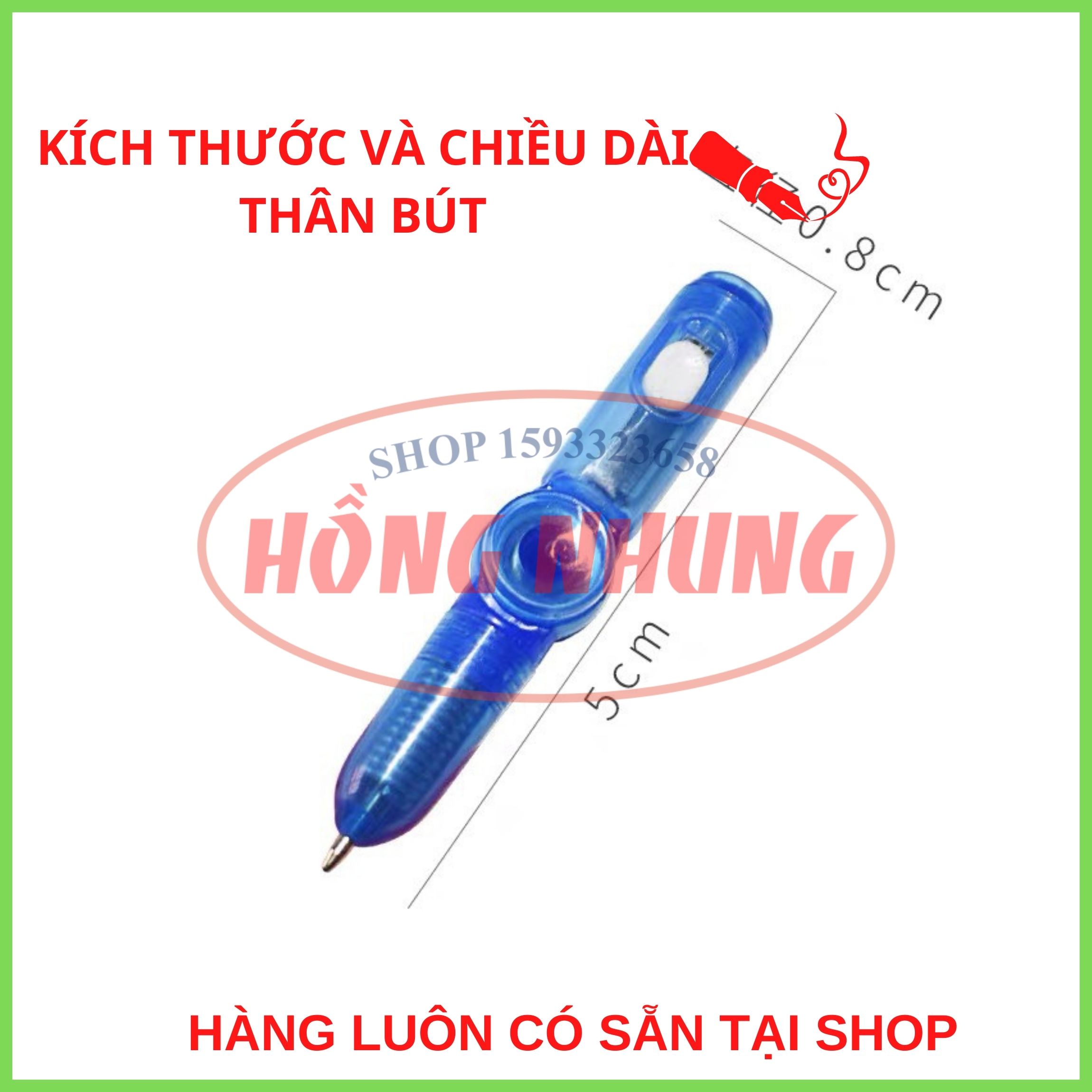 Hàng Mới Về] Bút Xoay Có Đèn Led, Hình Con Quay Phát Sáng ,Giúp Giảm Căng Thẳng Độc Đáo.