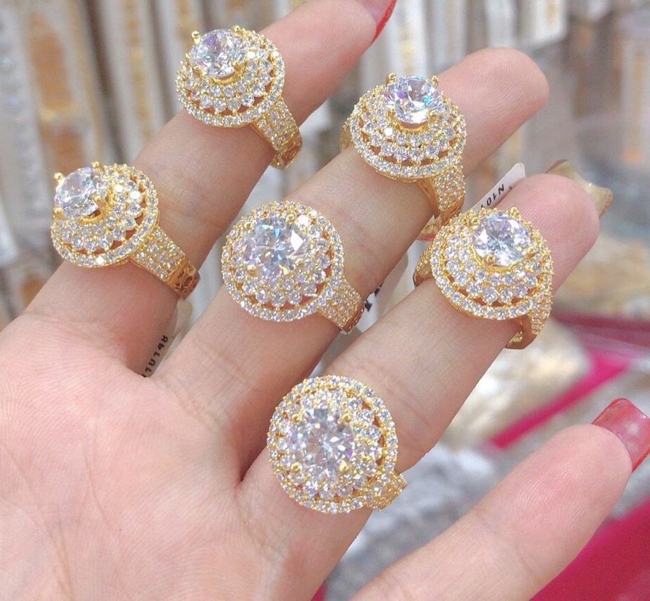 Nhẫn Nữ  Thời Trang Vàng 18K  Mẫu 048.2004 - Bền màu, mang đi chơi, đi tiệc đều được- Tubi Cony - trang sức nữ