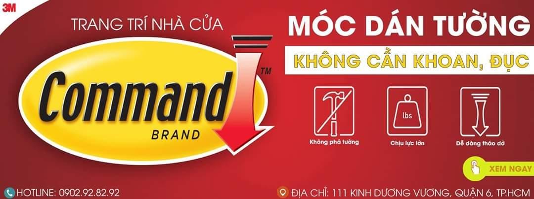[HCM]Móc dán tường tròn 900gr vỉ 2 cái Command 3M 17401