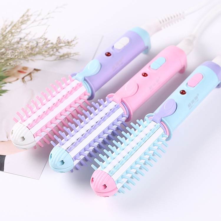 Máy Uốn, Duỗi , Ép Tóc, Kiêm Lược Điện Mini 2 In 1 Cute