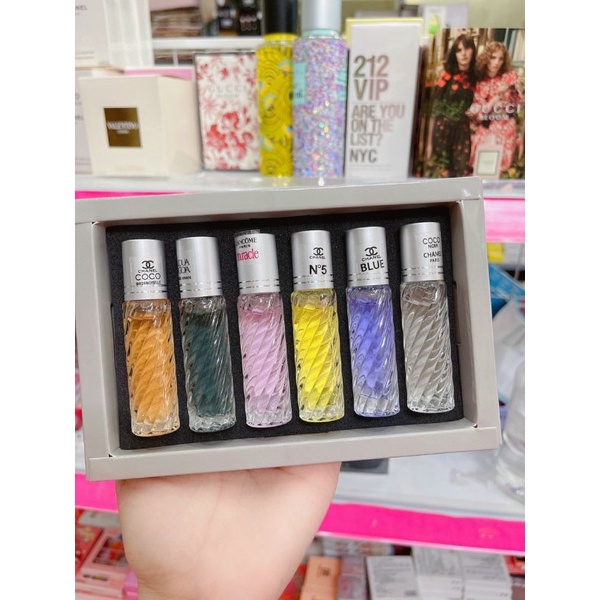 Set 6 chai nước Hoa Pháp mini nam nữ ( Dạng Lăn )
