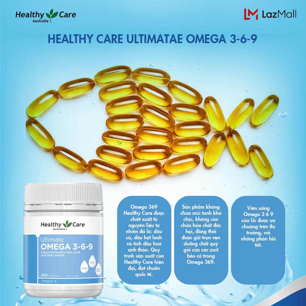 Combo Healthy Care Sụn cá mập + Omega 3 6 9 Ultimate