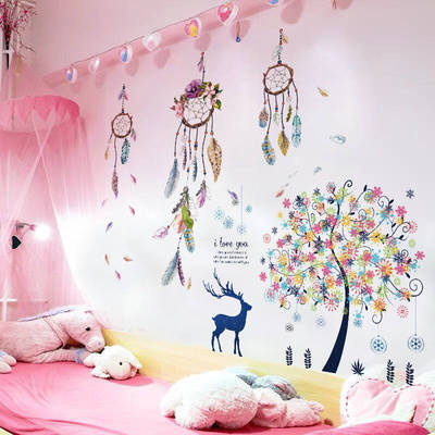 [HCM]DECAL DÁN TƯỜNG CÂY SAO TUYẾT HỒNG