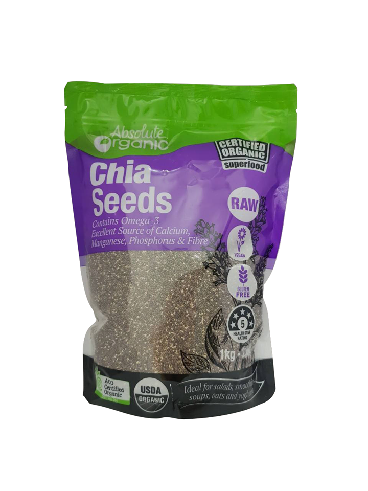 Bộ 2 túi Hạt chia Úc Organic Chia Seeds 1kg