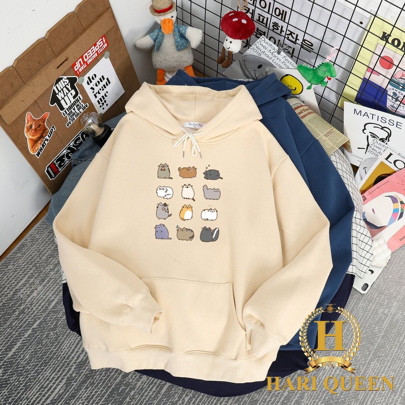 Áo hoodie nhiều mèo hari1020