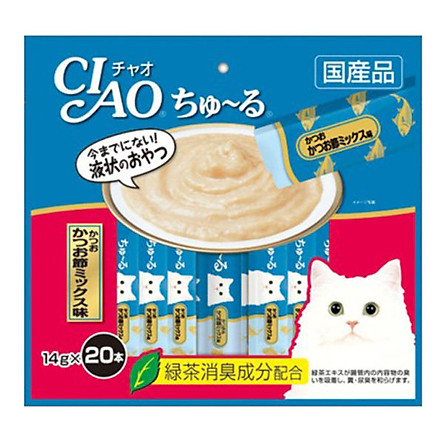 [Hoàn Tiền 10%] Ciao churu cho mèo mix vị 40 tuýp