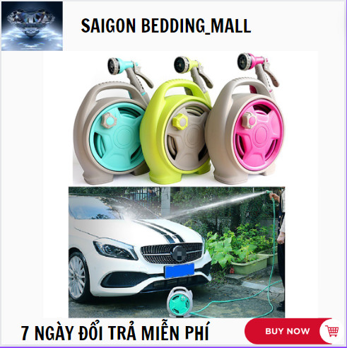 (SALE  50 %Bề) Bộ Vòi Rửa Xe, Tưới Cây Thu Cuộn Dây Ống Dài 12m Ống Nước Siêu n, Không Gập, Không Xoắn, Chịu Áp Lực Cao.Bảo Hành 12 tháng