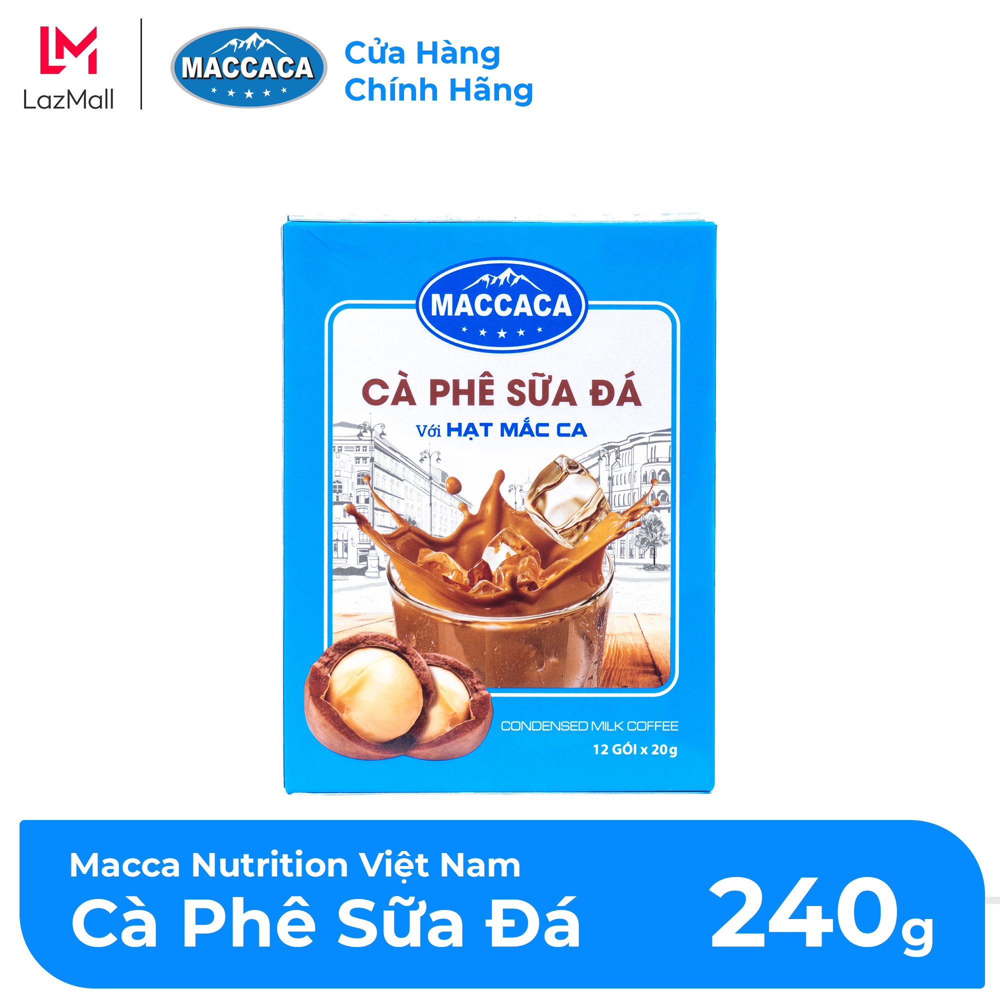 Maccaca - Cà Phê Sữa Đá với hạt Mắc Ca