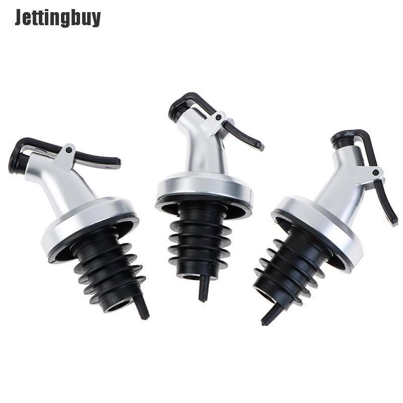Jettingbuy 3pcs Stainless Steel Wine Bottle Stopper Liquor Bottle Pourer Stopper Dispenser