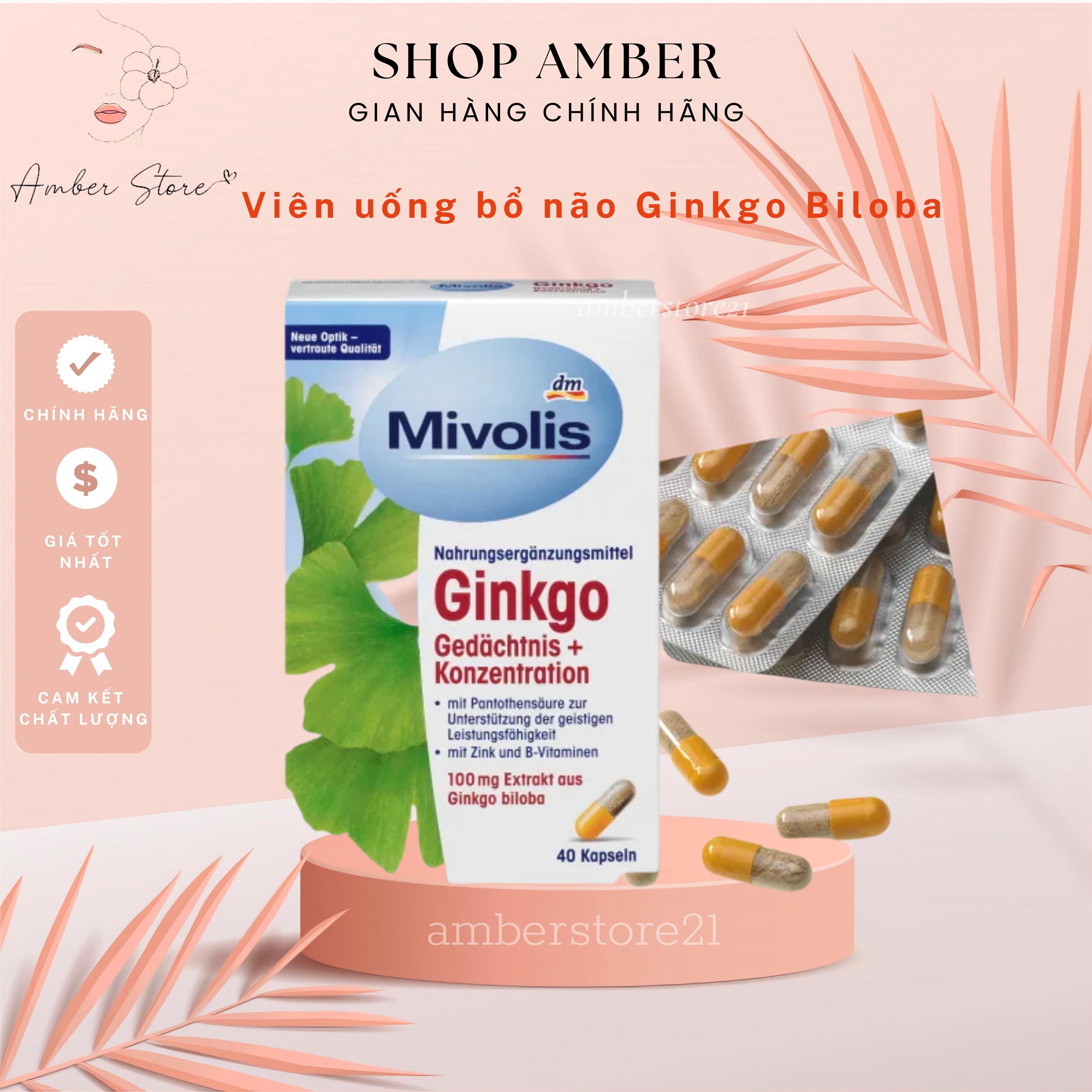 [HÀNG NỘI ĐỊA ĐỨC] Mivolis Đức- Viên Uống Bạch Quả (BỔ NÃO GINKGO BILOBA )