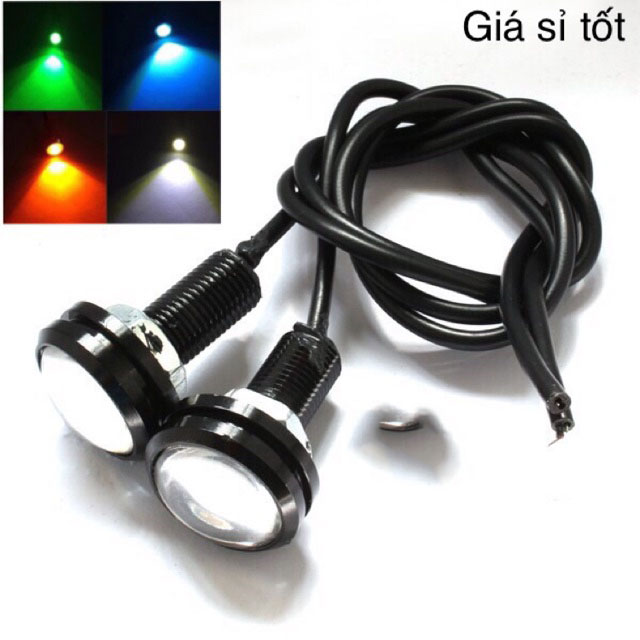 [ GIÁ 1 ĐÔI] Đèn Led Xi Nhan xe máy nút áo gắn hầu hết mọi loai xe