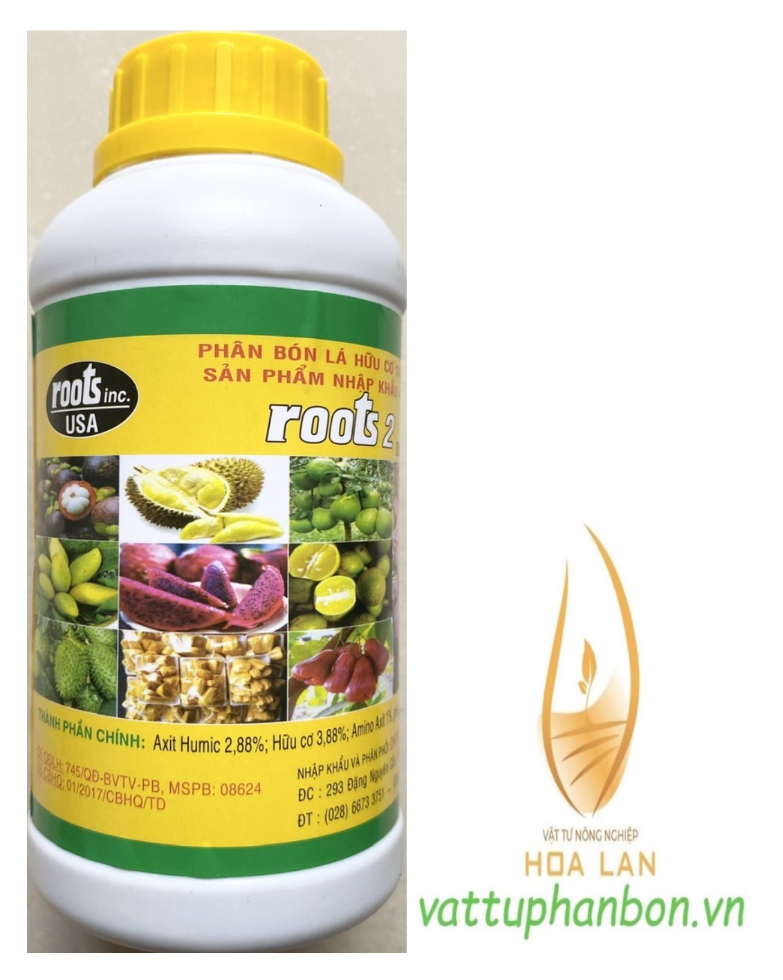Roots 2 Phân Bón Lá Hữu Cơ & Sinh Học - #495A# 500ml