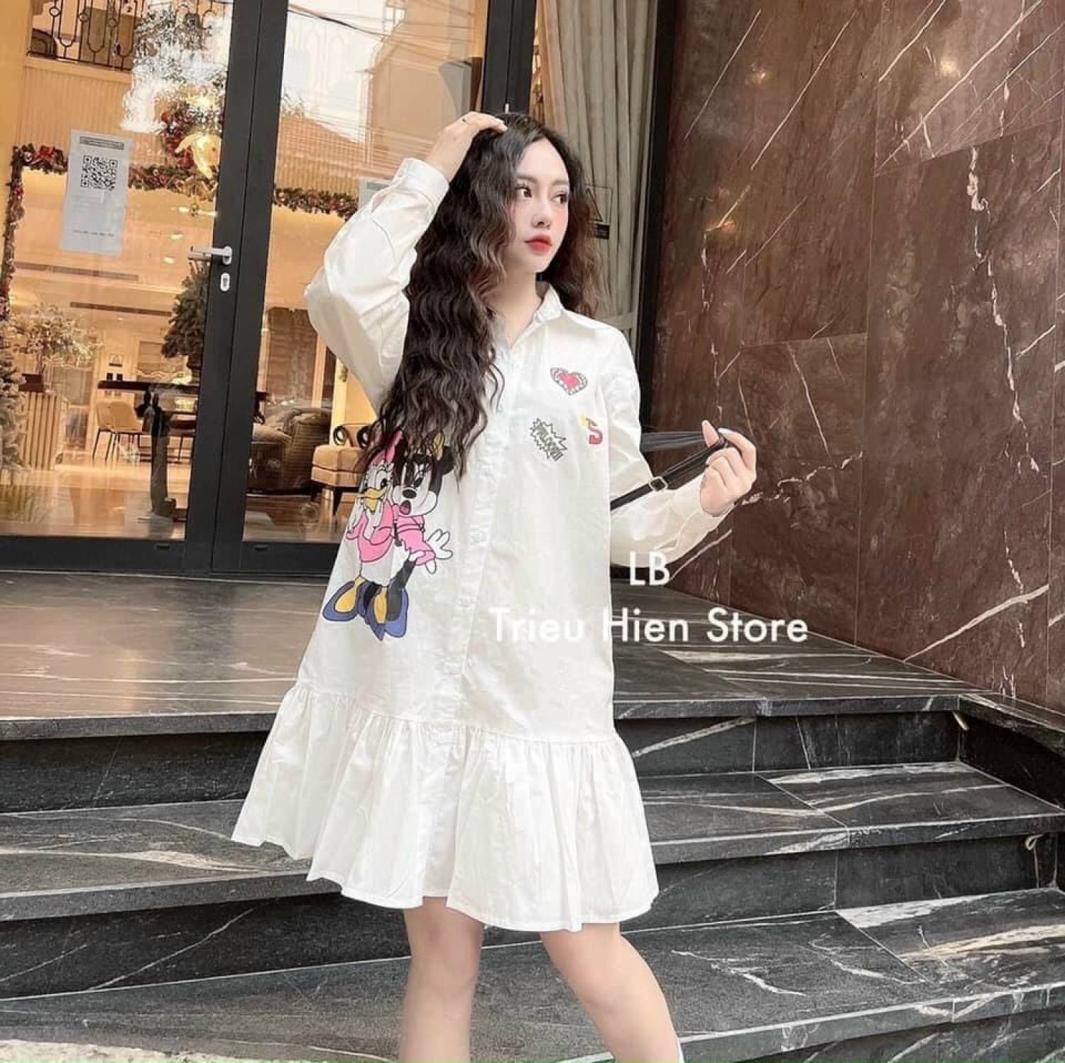 [New Sales 2024] Đầm Babydoll Đuôi Cá Mickey