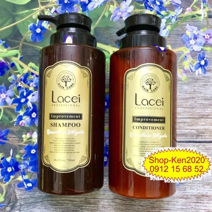 Cặp dầu gội & xả Lacei Improvement 750ml x2