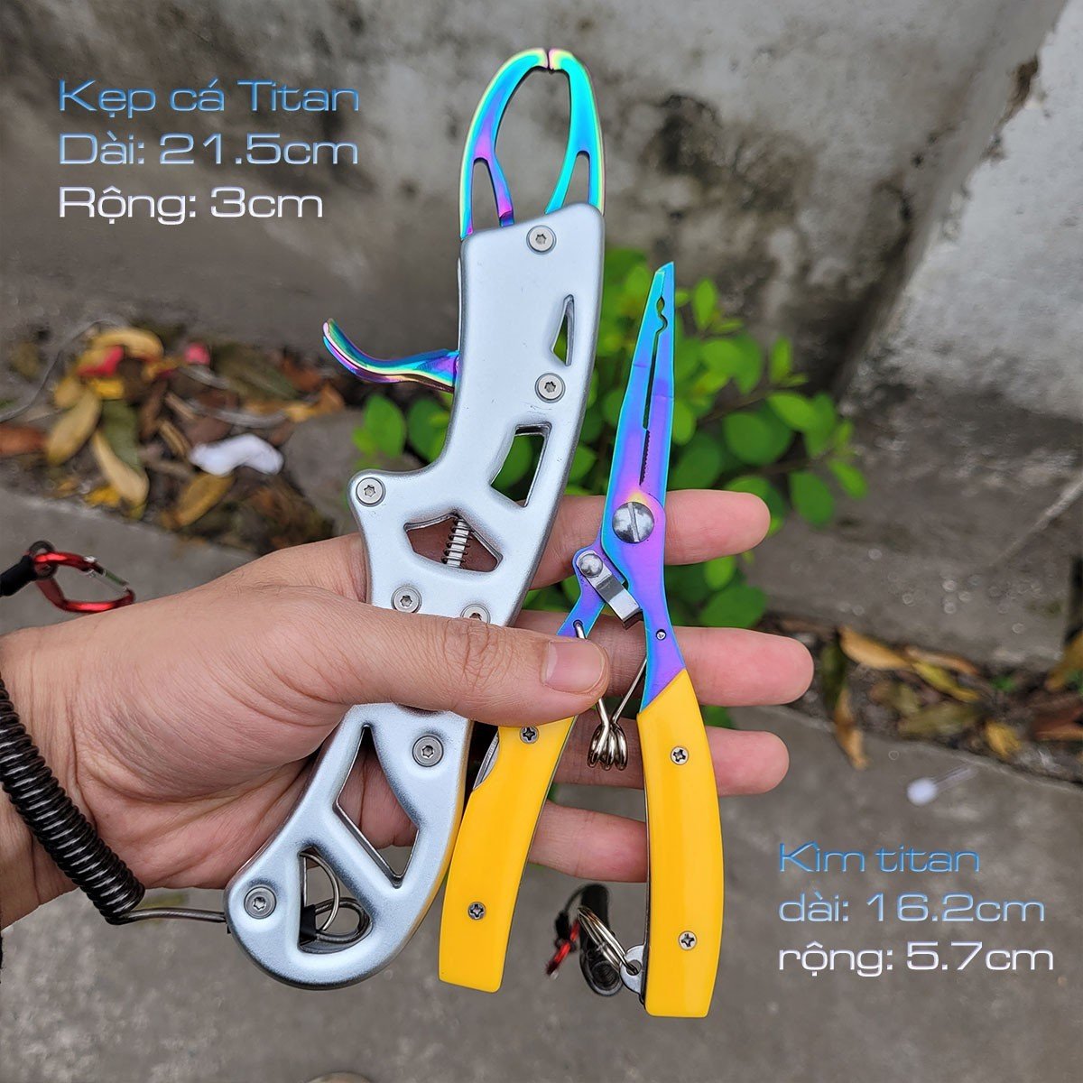 Kẹp cá cao cấp kìm gỡ lưỡi chất lượng cao màu titan