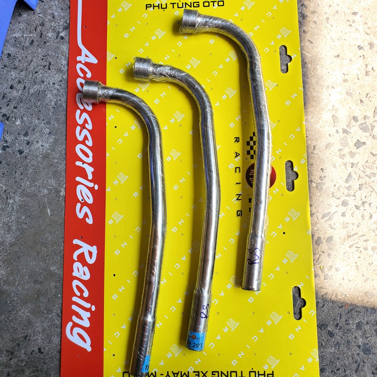 Cổ pô inox 201 phi 22 lắp cho wave rs, wave mặt nạ lớn