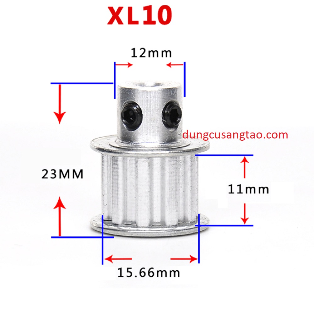 Puly xl10 răng / nhông xl10 nhiều kích thước lỗ trục