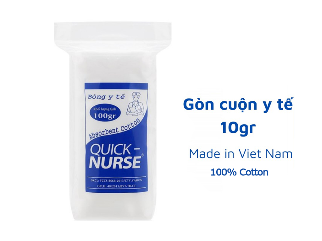Bông cuộn y tế Quick Nurse 100g