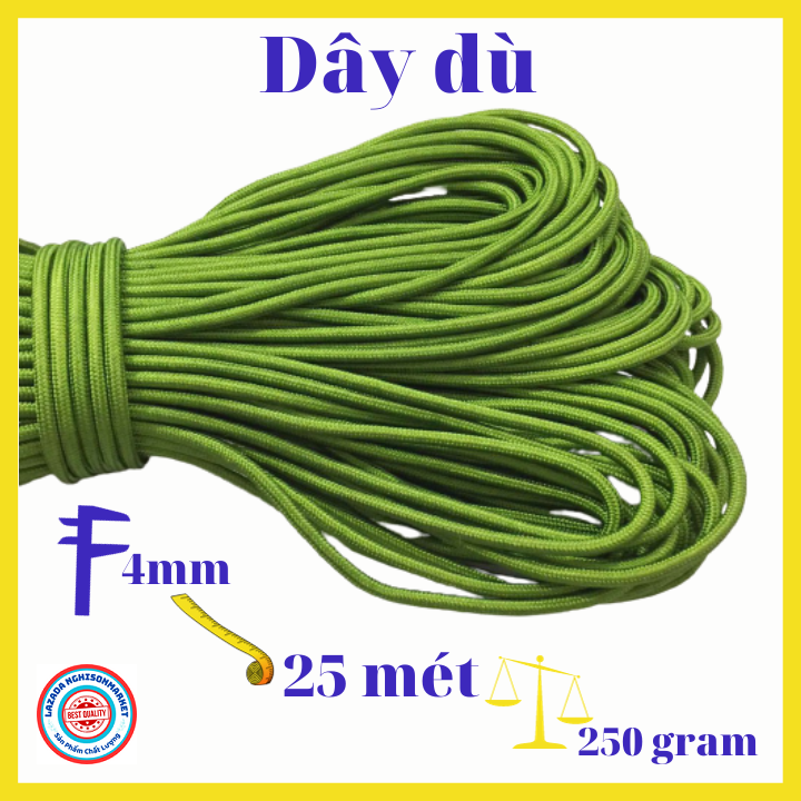 Dây dù tròn 4mm dài 25 mét