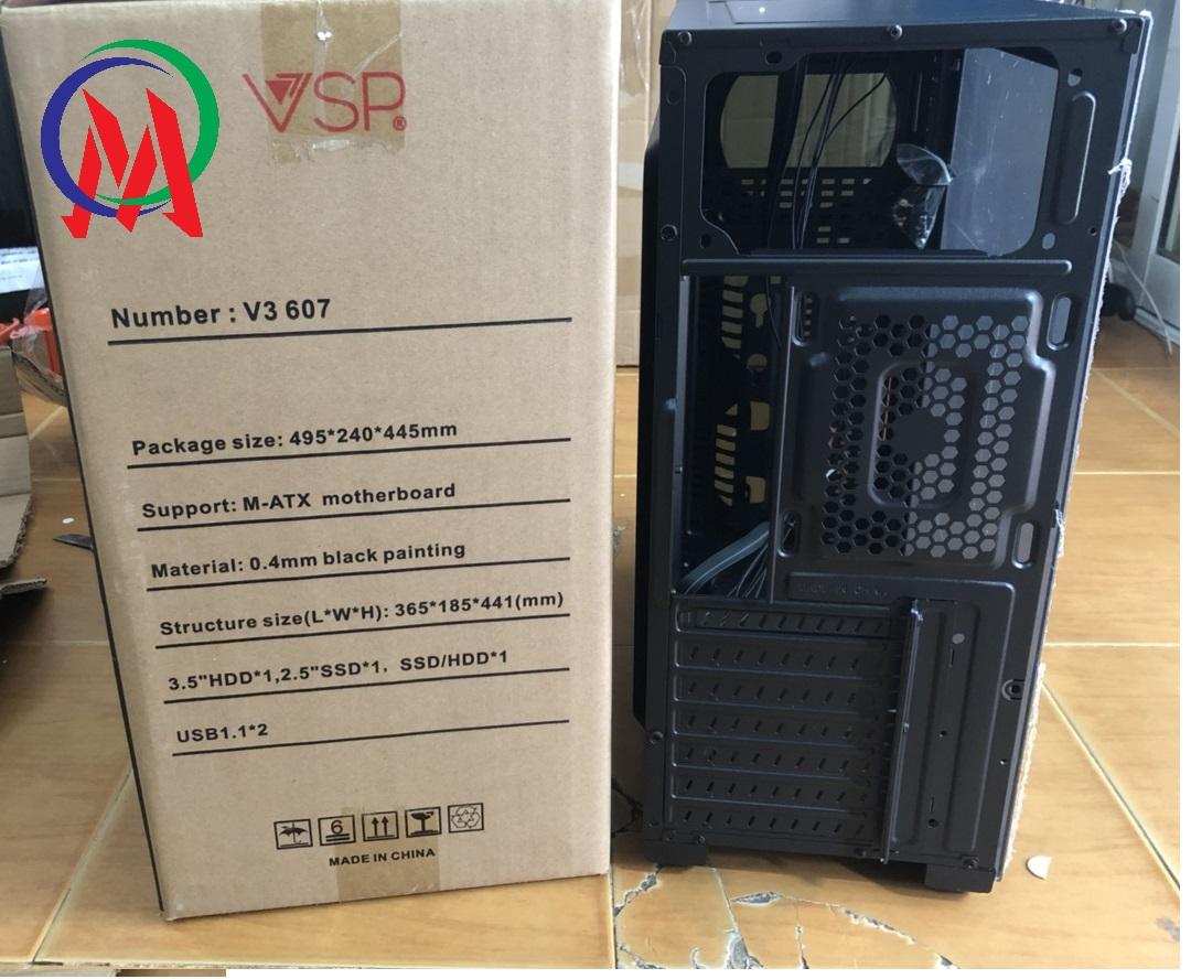 [HCM]Case VSP V3-607 Gaming-Trong Suốt