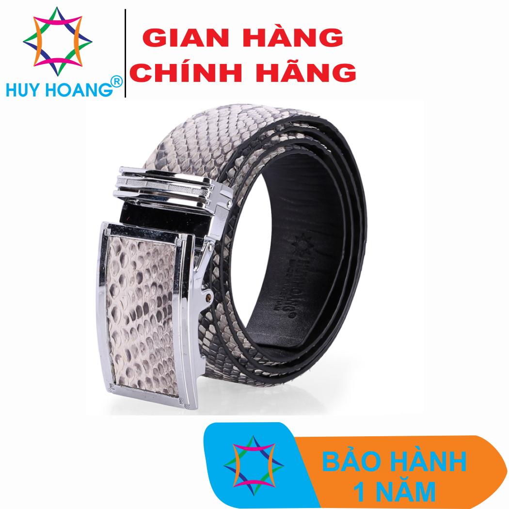 Thắt lưng nam da trăn  bản lớn màu trắng HK4315