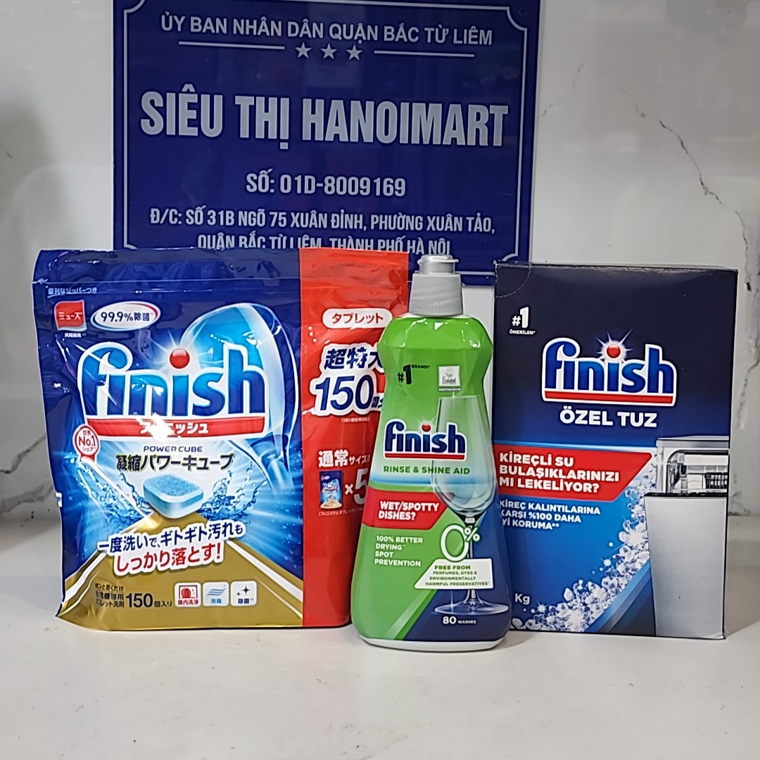 Combo Gel rửa bát Eco 900ml hoặc nước làm bóng bát Eco 400ml hoặc muối rửa bát finish 1.2kg dùng cho máy rửa chén