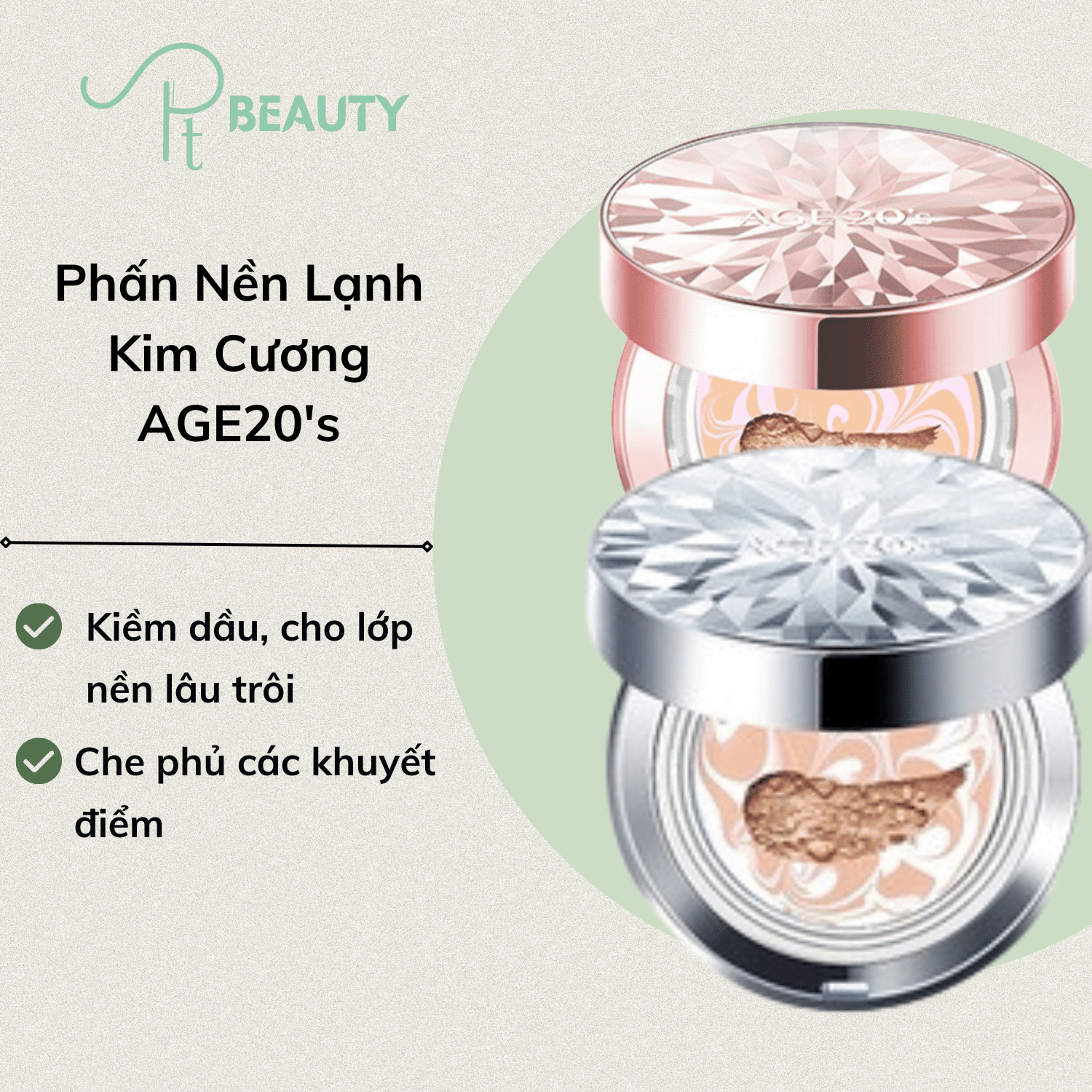 Phấn tươi nền lạnh Age 20’s bản kim cương