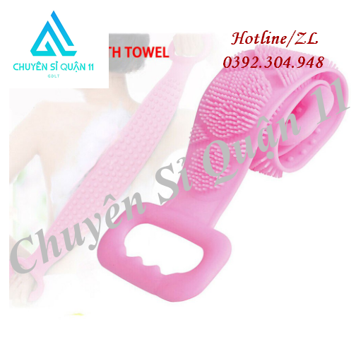 Silicone waist scrubber 2-sided silicone bathing belt