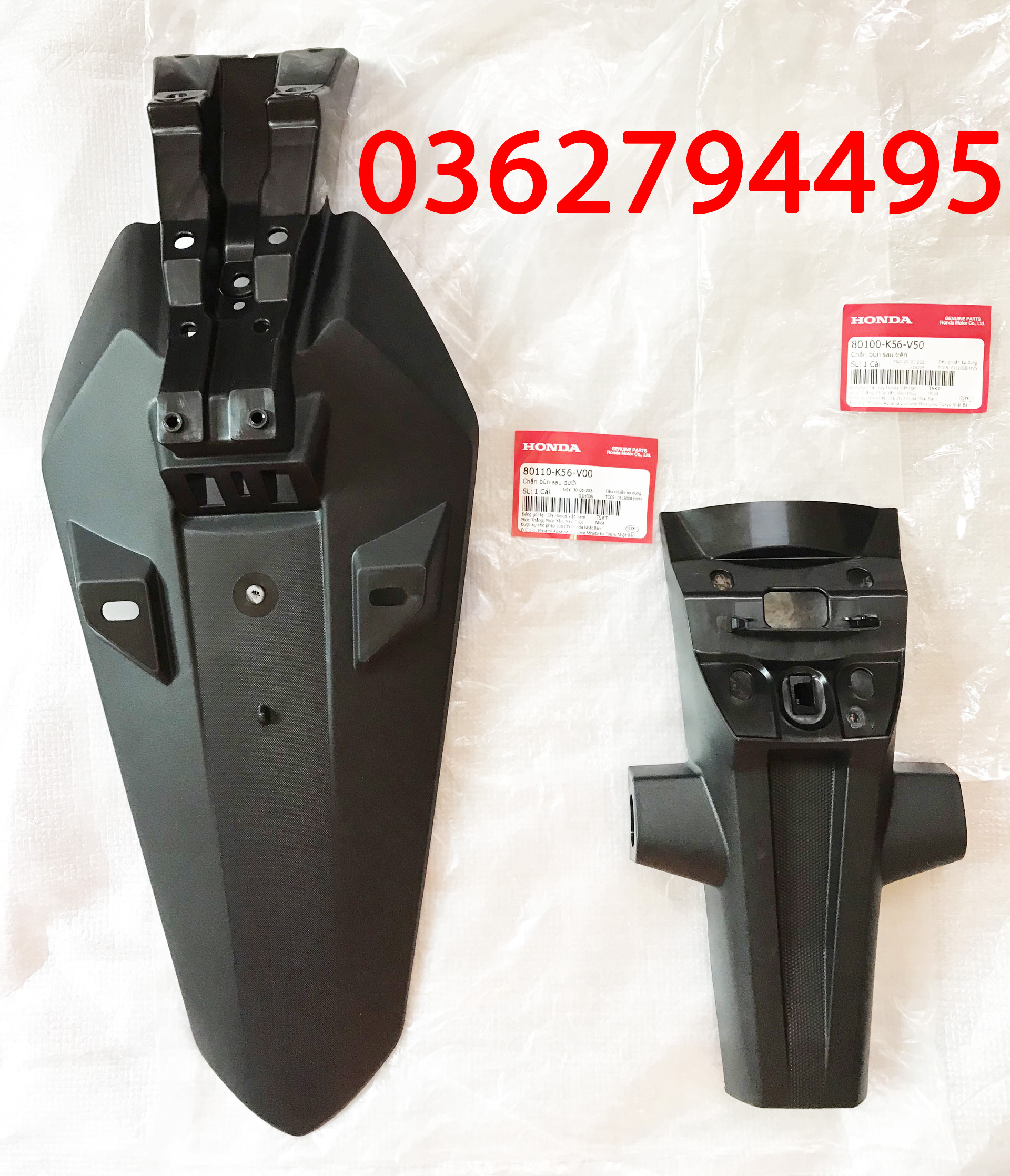 Bộ đuôi dè sau/ Chắn bùn đuôi sau Winner X/Winner V3 Zin chính hãng Honda - 2 miếng