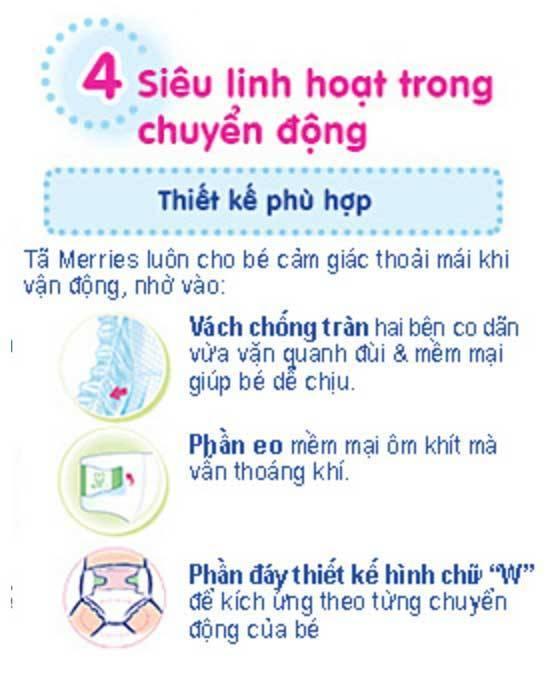 Bỉm quần merries M64
