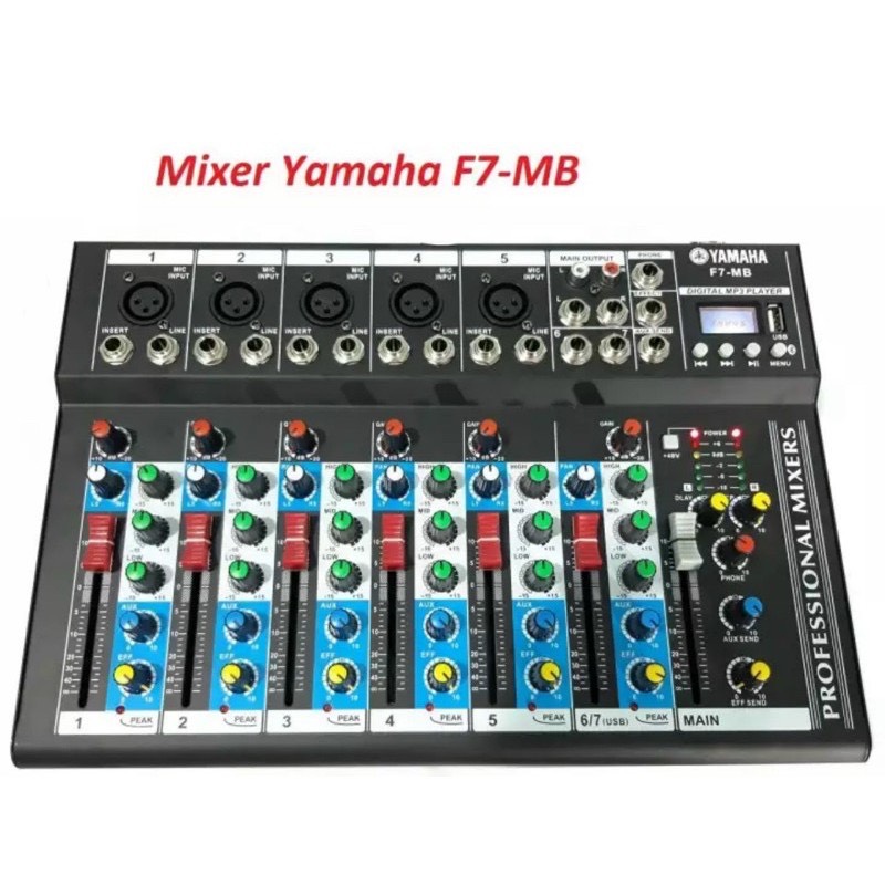 bộ trộn âm thanh MIXER F7 USB CÓ BLUETOOTH